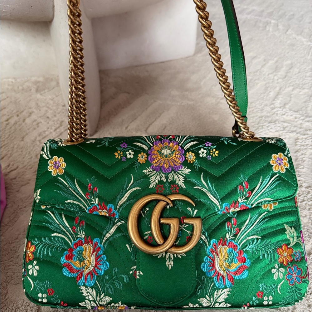 Exotic Gg marmont flap cloth crossbody bag